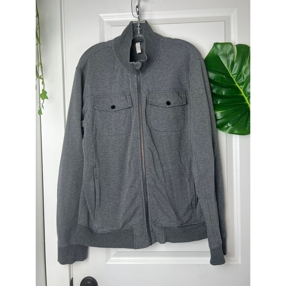 Lululemon Jacket Men's Full Zip Snap Chest Pockets Gray large